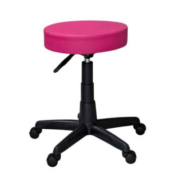 Imagem de Cadeira Giratória Mocho, Ajuste de Altura e Rodízios - Ideal para Estética, Manicure, Tatuagem, Odontologia e Uso Doméstico - Pink