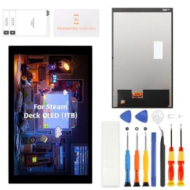 Imagem de Olivechard For Steam Deck OLED 1TB Matte Screen Replacement Original Anti-Glare Display Panel for Valve Steam Deck 1TB Only Display Assembly – Not Compatible with Glossy OLED or LCD Models