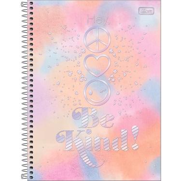 Imagem de Caderno Capa Dura Colegial Good Vibes 160 Folhas 10 Matérias Tilibra Estampa 2