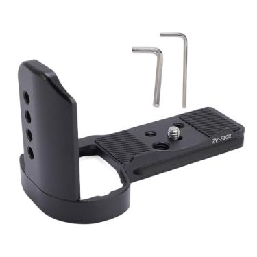 Imagem de Jectse L Bracket Plate, Câmera tripé Placa Com 1/4in e 3/8in Buracos Vertical Horizontal Switching para Arca Compatível ZV-E10II Camera, Silicone Proteção Pad, Safety