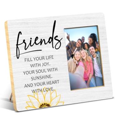 Imagem de Porta-retrato de amizade para melhor amiga, presente de amizade de longa distância, para mulheres, melhor amiga, porta-retrato da amizade, 10 x 15 cm, lembrança de formatura de aniversário, amigos