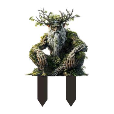 Imagem de Ioensy Estaca de jardim, decoração, vaso de plantas, estaca 2D, colecionável, paisagem, gramado elegante, placa de acrílico para pátio, quintal, casa, ao ar, Style a