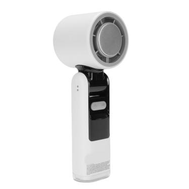 Imagem de Jiawu Ventilador de Turbina Portátil Recarregável com 100 Velocidades de, Ventilador de Resfriamento Pessoal Dobrável Multifuncional com Luz LED para Atividades ao Ar Livre (Branco)