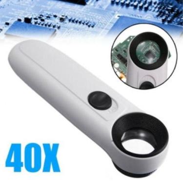 Imagem de Lupa De Mão Portátil Com 2 Leds E Zoom De Aumenta 40x - Minymix