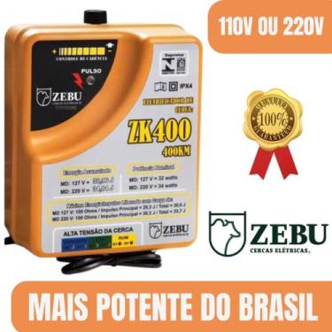 Imagem de Eletrificador Rural Cerca Elétrica Zebu ZK400 34,84 Joules 400km, 220V