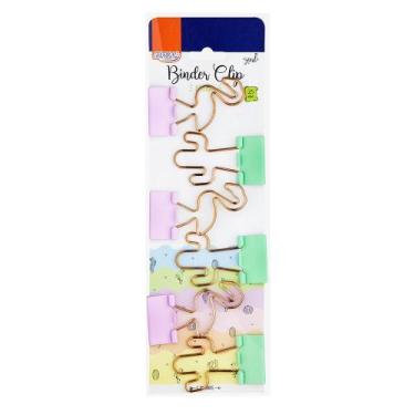 Imagem de CLIPS PARA PAPEL BINDER 25mm BLISTER COM 6 UNIDADES - BRW