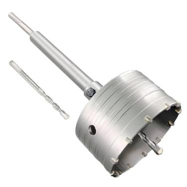 Imagem de DKIBBITH Serra Copo Para Concreto De 4-1/8, Broca De Núcleo De Aço Tungstênio De 105 Mm Para Blocos De Concreto, Tijolos, Pedras, Paredes De Tábuas Para Tubos Ou Mini Linhas De Divisão, Com Haste Sd