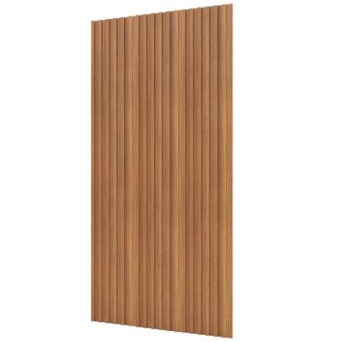 Imagem de Painel Ripado De Madeira Para Sala Quarto 134x183cm Bairon D03 Freijó - Lyam Decor