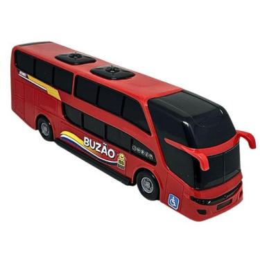 Imagem de Onibus de Brinquedo Veículo Mini Buzao dois Andares Várias Cores - Bs 