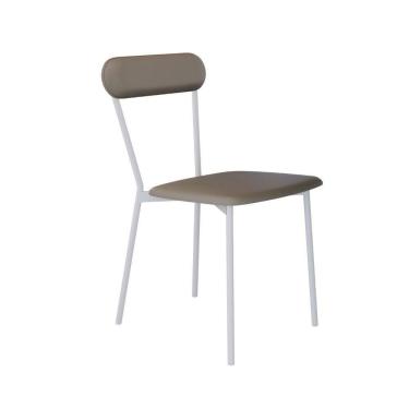 Imagem de Cadeira Vintage Emília Fixa C-4 Pes 450 X 505 X 810 Mm C-1 Un. Pés Brancos. Cn.venus Cinza Cn.venus Cinza