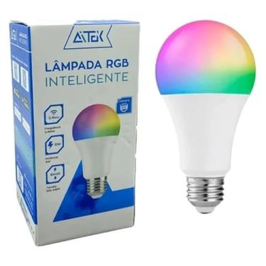 Imagem de Lâmpada LED Smart WiFi, 9W, 16 Milhões de Cores, Compatível com Alexa e Google Home, Dimerizável