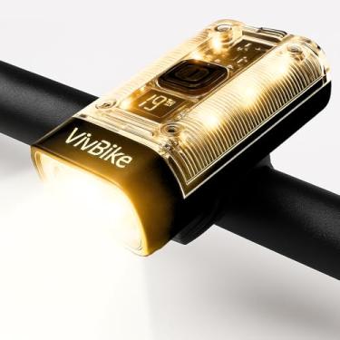 Imagem de Luz de bicicleta recarregável VivBike, farol de LED duplo extremamente brilhante de 1000 lúmens, carregamento rápido USB-C, suporte giratório de 360°, à prova d'água | Uma marca HerTime2