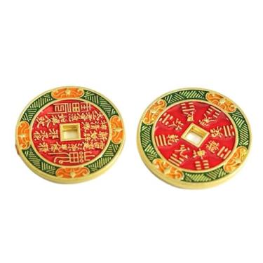 Imagem de Colar autêntico de amuleto de fantasma de montanha taoísta chinês - moeda de cobre puro com arte de cinábrio e esmalte, joia de proteção espiritual para energia pessoal e bênçãos