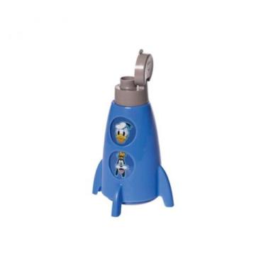 Imagem de Garrafa Infantil 320ml Foguete Giratório C/ Tampa - Plasútil - PLASUTI