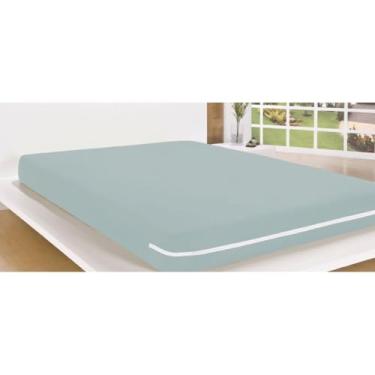 Imagem de Capa de Colchão King Queen Casal Solteiro Malha Gel 100% Poliéster Zíper Toque Macio Antialérgica Antifungo Lavável (Cinza, Casal)