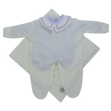 Imagem de Kit Maternidade Trança Off-White e Body Gola Bordada Gold - Kowak, Off