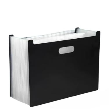 Imagem de Pasta Organizadora A4 Com Divisorias Grandes Com Alca Para Documentos Escritorio Escola