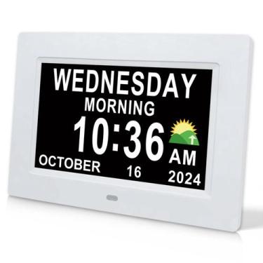 Imagem de Calendário digital Despertador de demência SSINI com dia e data