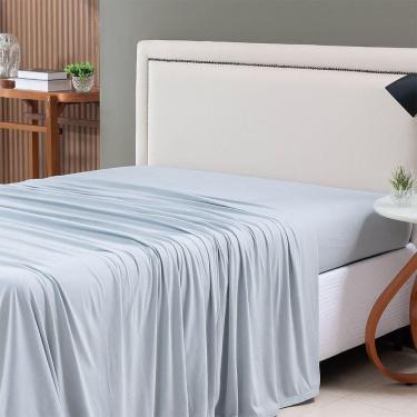 Imagem de Lençol De Cima Avulso Minimal Liso Casal 01 Peça Malha 100% Algodão - Cinza