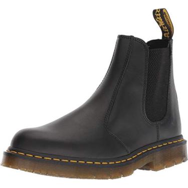 Imagem de Dr. Martens Botas Chelsea Unissex 2976 Antiderrapantes, Grão integral industrial preto, 7 Women/6 Men