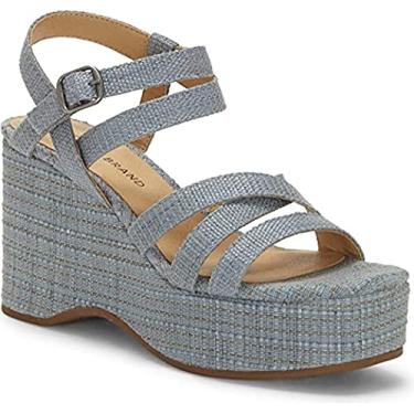 Imagem de Lucky Brand Sandália feminina Carlisha Wedge, Chumbo, 3.5 UK
