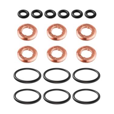 Imagem de QAGGUM Conjunto de 6 kits de reparo de vedações de injetores de combustível para Audi Volkswagen Q5 Q7 Q8 A4 A5 A6 A7 Amarok Touareg 3.0 TDI, substitui 059130519B 059130119 05A130519