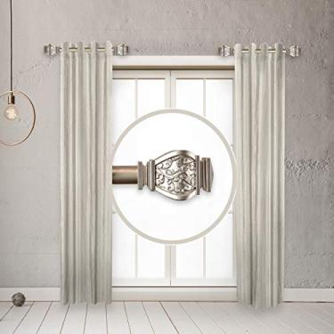 Imagem de RUDI Varão de cortina lateral Jypsiere de 2,5 cm, 30,5 a 50,8 cm (conjunto com 2), ouro claro