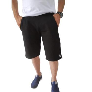 Imagem de Bermuda Moletom Masculina C/ Bolso Algodão Premium Academia - lgamn, P