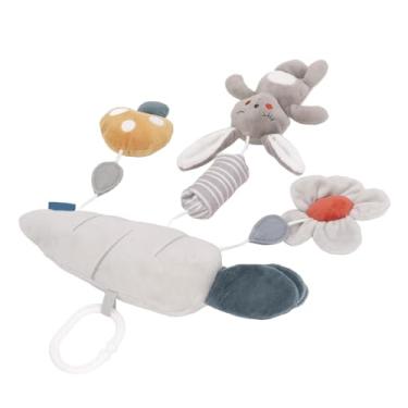 Imagem de Naroote Brinquedo de Pelúcia Fofo, Brinquedo Suspenso Multifuncional Em Forma de um Animal Cinza Fofo, Carrinho Lavável Portátil, Suspenso para Crianças para Interior (Cenoura Bunny)