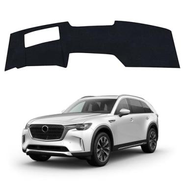 Imagem de WAYIDSS Capa de painel compatível com Mazda CX90 2024-2025 2026 (com HUD) Tapete de cobertura de painel antiderrapante protetor solar, acessórios de capa de painel ajuste personalizado para CX-90