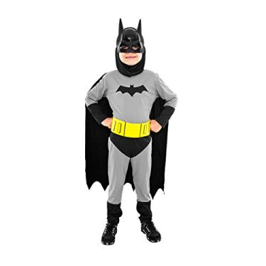 Imagem de Fantasia Batman STD Infantil 922003, M 6-8 Anos, Sulamericana Fantasias