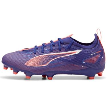 Imagem de PUMA Tênis infantil unissex Ultra Pro Firm Artificial Ground (criança pequena), Lápis-lazúli/PUMA Branco/Sunset Glow, 19