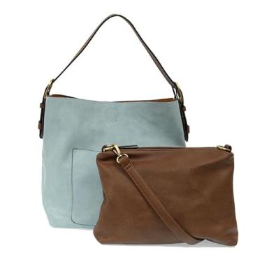 Imagem de Joy Susan Couro sintético feminino: Bolsa Hobo 2 em 1, 476 - Açúcar azul, 30.48 cm H x 35.56 cm W x 15.24 cm D