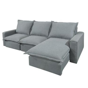 Imagem de Sofá Retratil e Reclinável com Molas Ensacadas 340cm Afeto - Nasalah