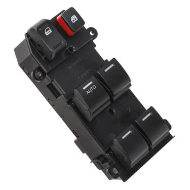 Imagem de Vurkcy Botão de controle de interruptor de janela Master Power Front Left Driver Side compatível com Honda CR-V 2007 2008 2009 2010 2011 OEM de substituição 35750-SWA-K01 1 botão automático luz branca