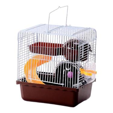 Imagem de Ｂｅｓｇａ Gaiola para porquinhos-da-índia, gaiola para ratos de viagem ventilada e versátil, 9x6,7x10,2 polegadas, transportadora para chinchila, Marrom