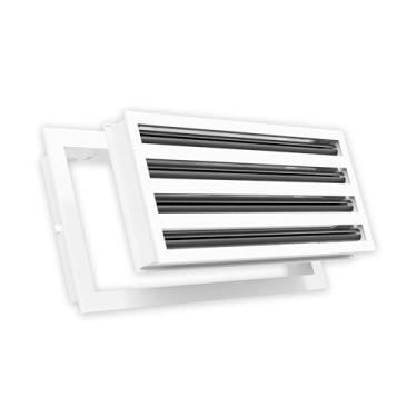 Imagem de Grade CA de design moderno 18x8 - alumínio branco - saída de ar - difusor de slot linear - grade de registro para aquecimento e resfriamento - compatível com registros de teto, parede ou piso