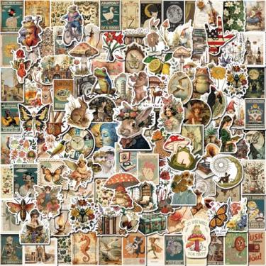 Imagem de Pacote de adesivos estéticos vintage de 300 peças para scrapbook, garrafas de água, laptop – Vinil efêmeros à prova d'água para Bullet Journal, Junk Journal, artesanato DIY, presentes Cottagecore para