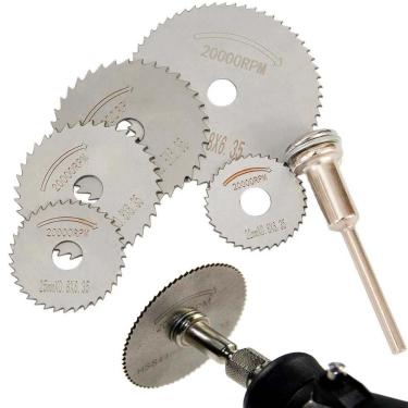 Imagem de Kit Disco De Serra Profissional Jogo de Lâmina Circular Para Micro Retífica Furadeira E Parafusadeira 6 Peças