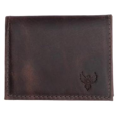 Imagem de Carteira Masculina 100% Couro Legítimo Modelo Em L (Wisky) (Café)