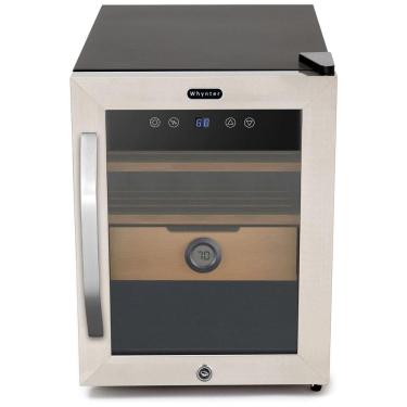 Imagem de Umidor Elétrico para Charutos 250 Unidades com Prateleiras e Higrômetro, 110 Volts, Whynter CHC123DS, Marrom e Preto