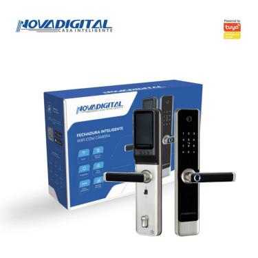 Imagem de Fechadura Digital Eletrônica com Câmera e Campainha App Tuya