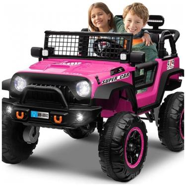 Imagem de Carrinhos Elétricos OTTARO 24V 4WD2WD com Troca, Veículo Elétrico Infantil de 2 Lugares com Assento de 20 Polegadas, 4 Motores de 100W