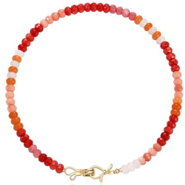 Imagem de Colar de pedras preciosas, gargantilha com contas, para mulheres, melhores amigas, presentes de aniversário para adolescentes, coisas modernas, meias de Natal para ela, laço de ouro 14K, joia de pedra