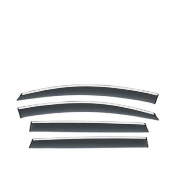 Imagem de GRJQRKHZ Defletor de janela lateral de carro para C&itroen C4 Aircross 2018-2022 Weathershied viseira de porta vento sol proteção chuva janela lateral defletores de vento