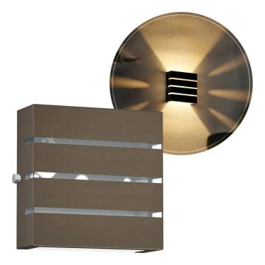 Imagem de 2X Arandela Slim Externa 2 Frisos 2 Focos Alumínio Parede