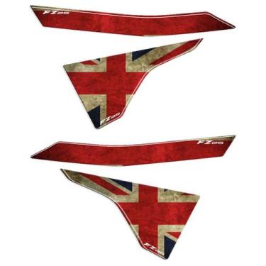 Imagem de Adesivo Protetor Tank Pad Resinado Lateral Direita Compatível com Moto