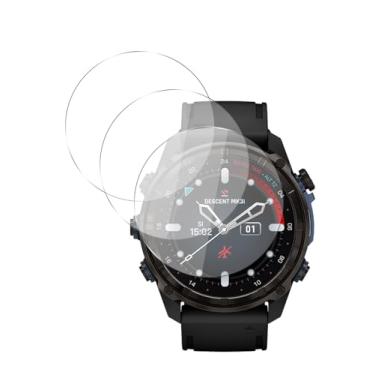Imagem de [Pacote com 3] Compatível com Garmin Descent Mk3i GPS Smartwatch 51 mm Vidro Temperado Screentector, Dureza 9H, Antiarranhões, Anti-impressão Digital, Antibolhas, Fácil Instalação com Substituições