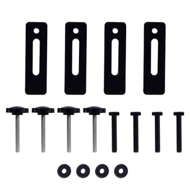 Imagem de CNCTOPBAOS 4 peças 100 x 30 mm braçadeira de placa de pressão com parafusos M6 M8 para pequena máquina de gravação, ferramenta de fixação de fixação de ferro de 10 x 3 cm para mini mesa de trabalho