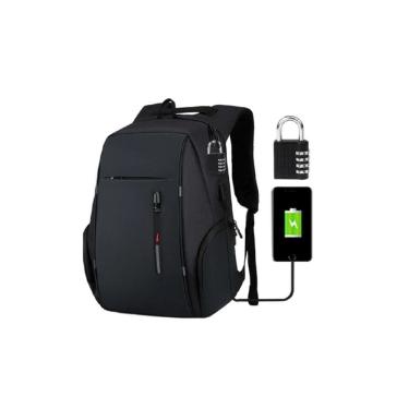 Imagem de Mochila para laptop Generic Fashion Travel de 15,6 polegadas com carregador USB